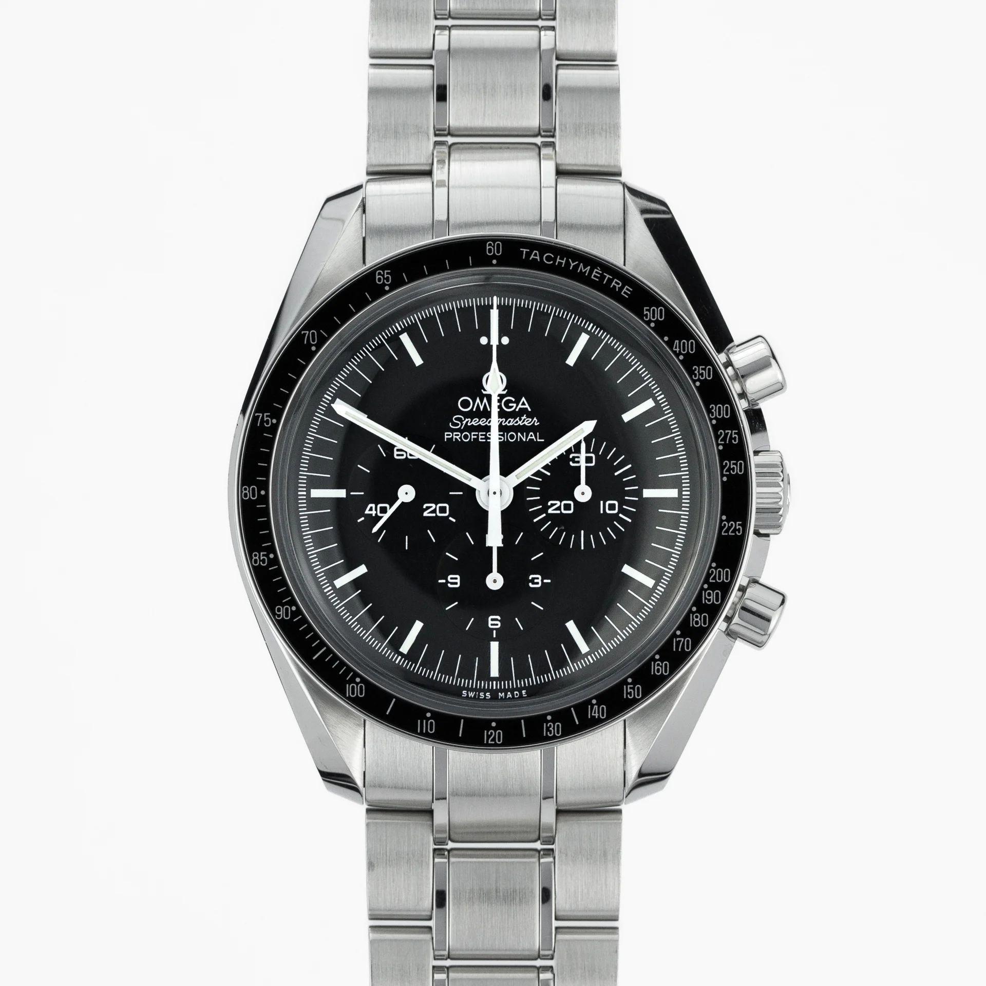 Omega Speedmaster Professional Moonwatch Hesalite 311.30.42.30.01.005 Steel black