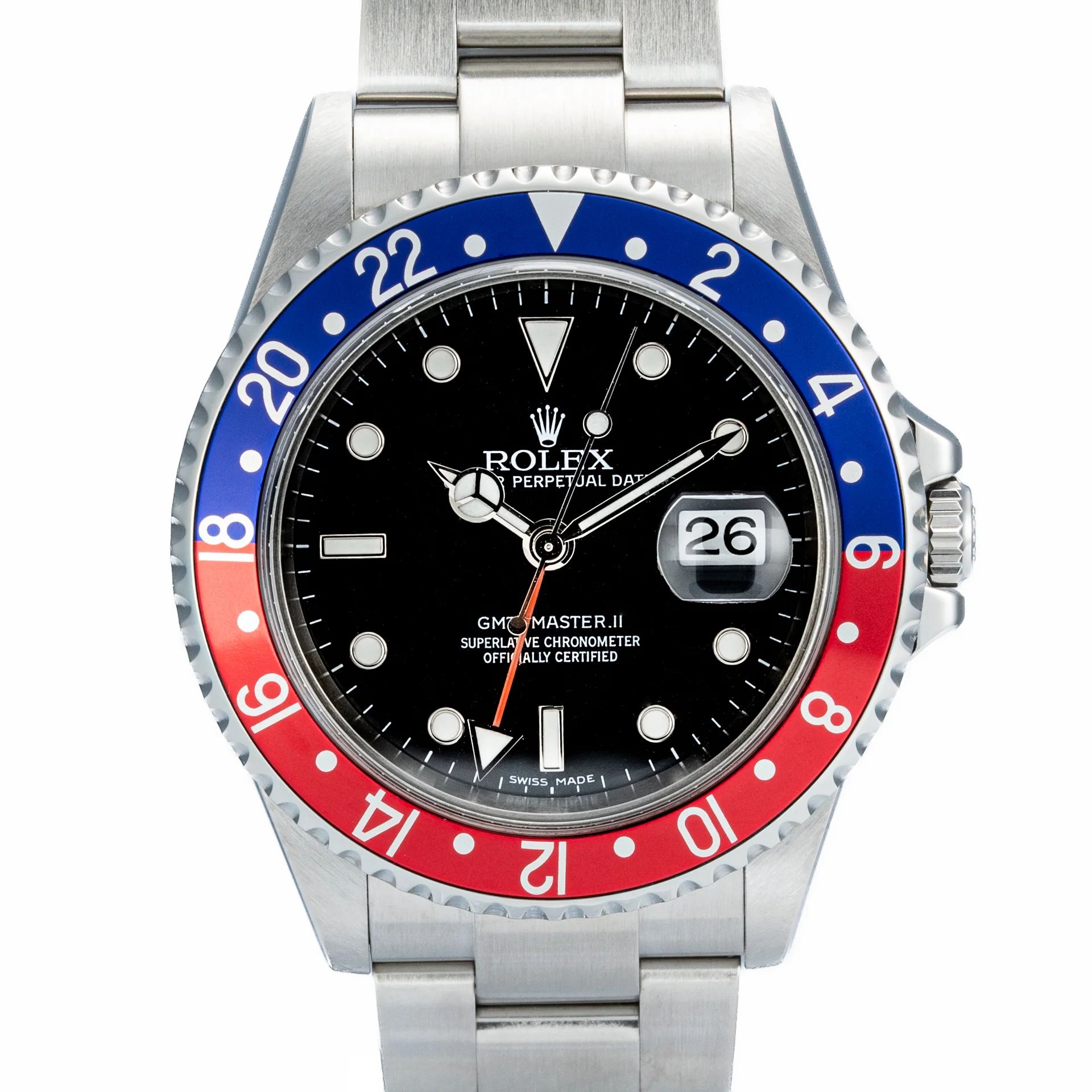 Rolex GMT-Master II 'Pepsi' Stick dial 16700 Steel black