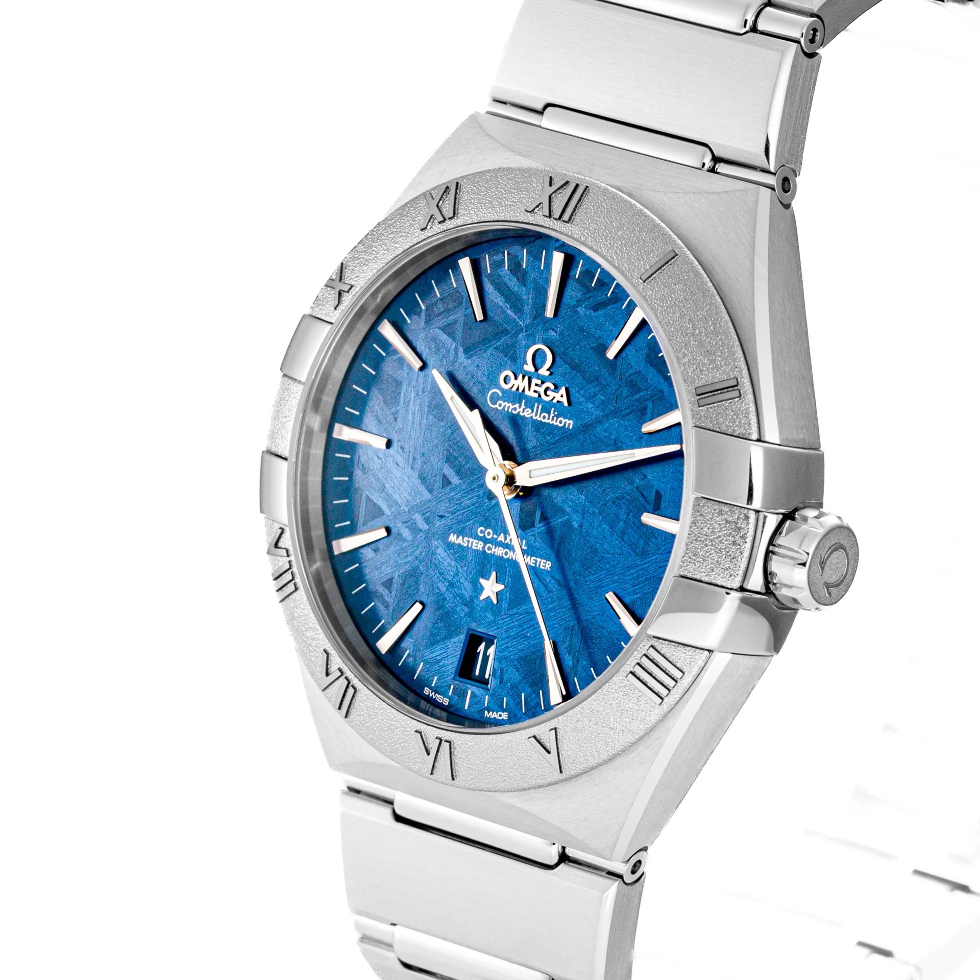 Omega Constellation Co-Axial Blue Meteorite dial — New