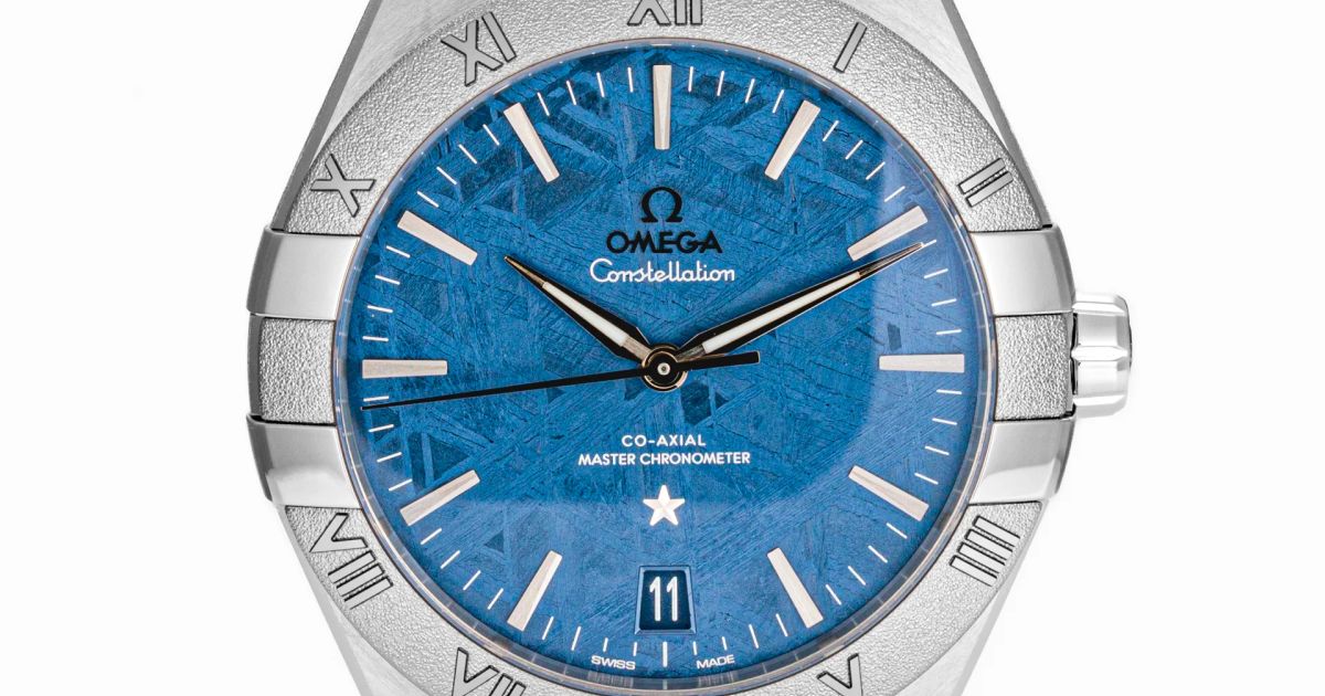 Omega Constellation Co-Axial Blue Meteorite dial — New