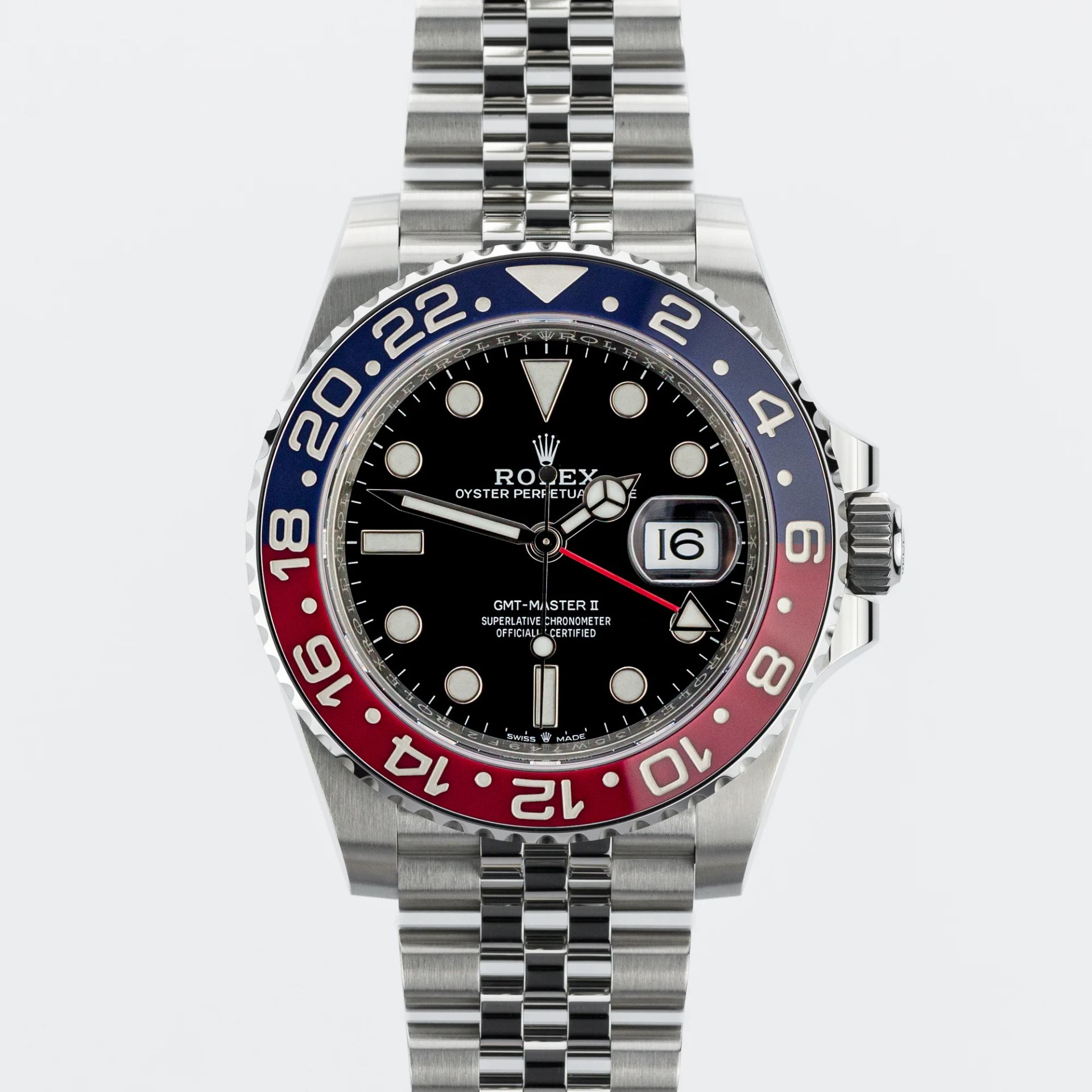 Rolex GMT-Master II 'Pepsi' on Jubilee 126710BLRO-0001 Steel black 2019