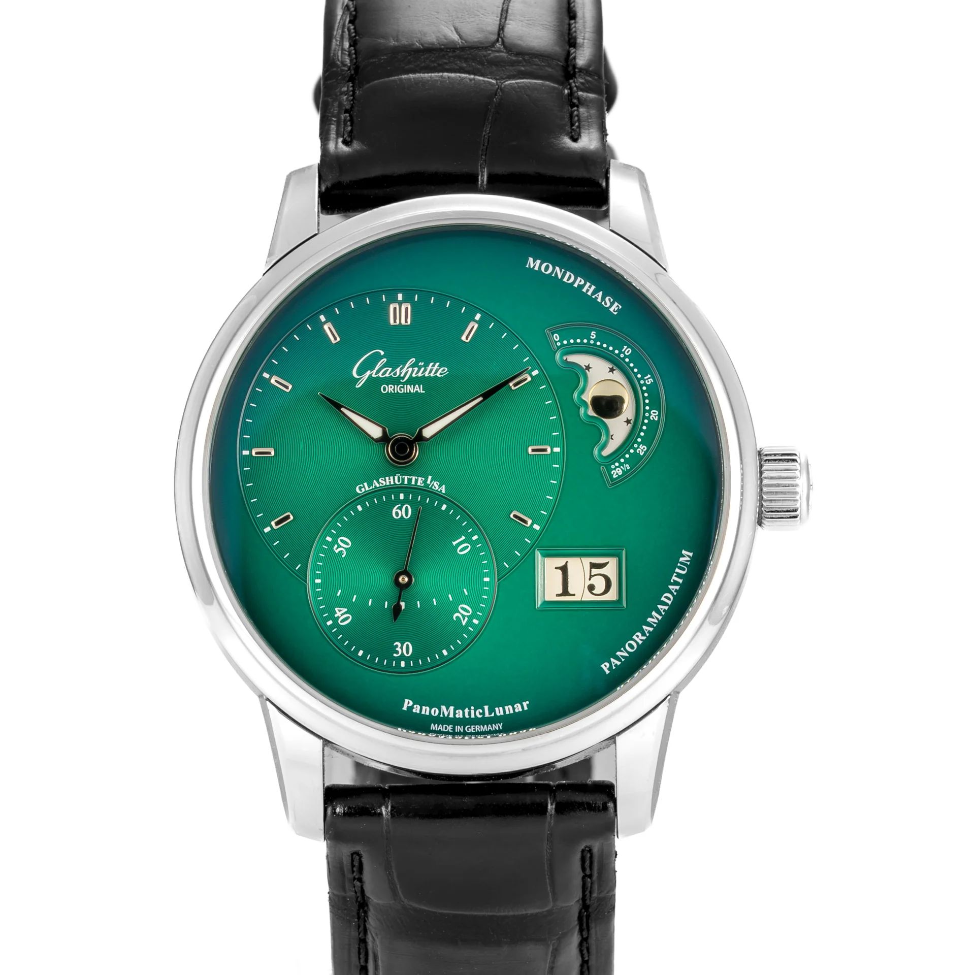 Glashütte Original PanoMaticLunar Green dial 1-90-02-13-32-62 Steel Green 2023