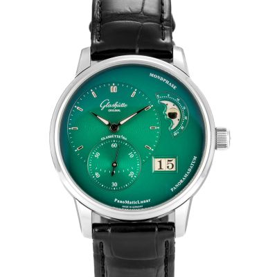 Glashütte Original PanoMaticLunar Green dial 1-90-02-13-32-62 - Very Good condition, 2023