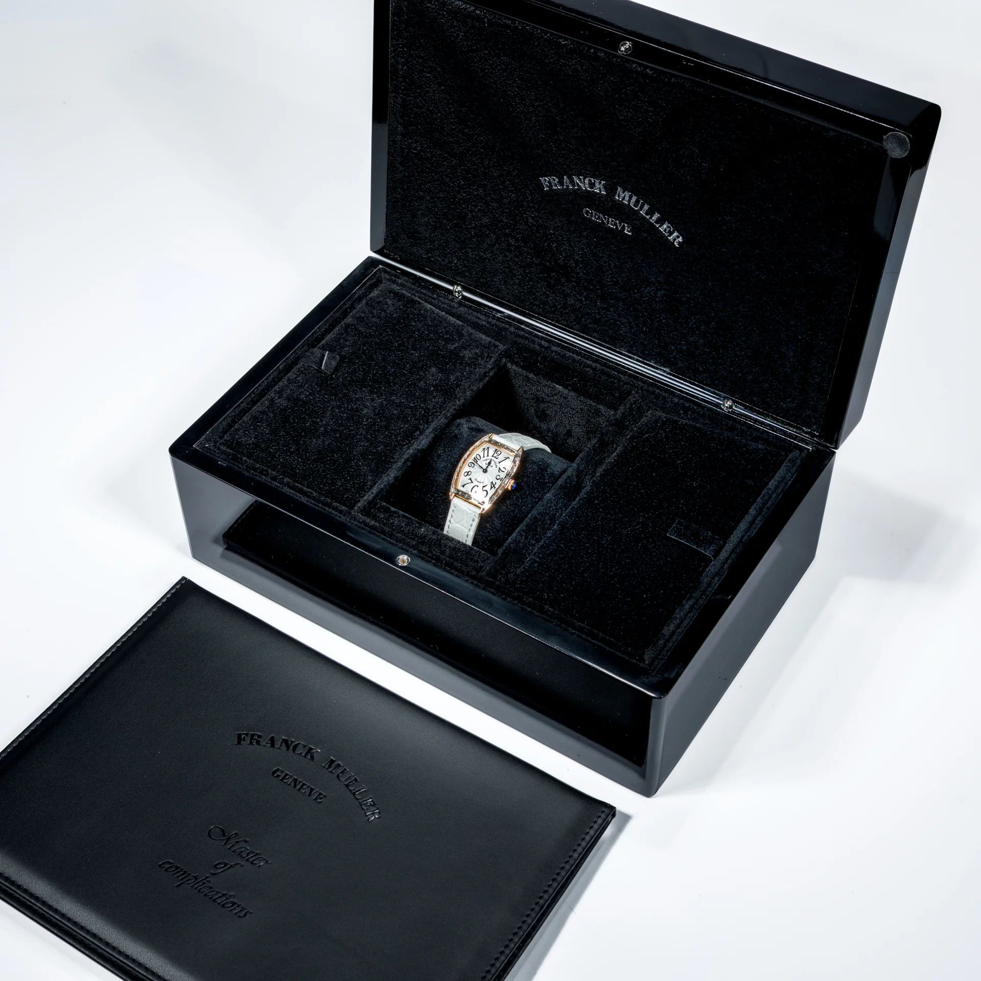 Franck Muller Cintrée Curvex Rose Gold Baguette Diamond bezel 1752