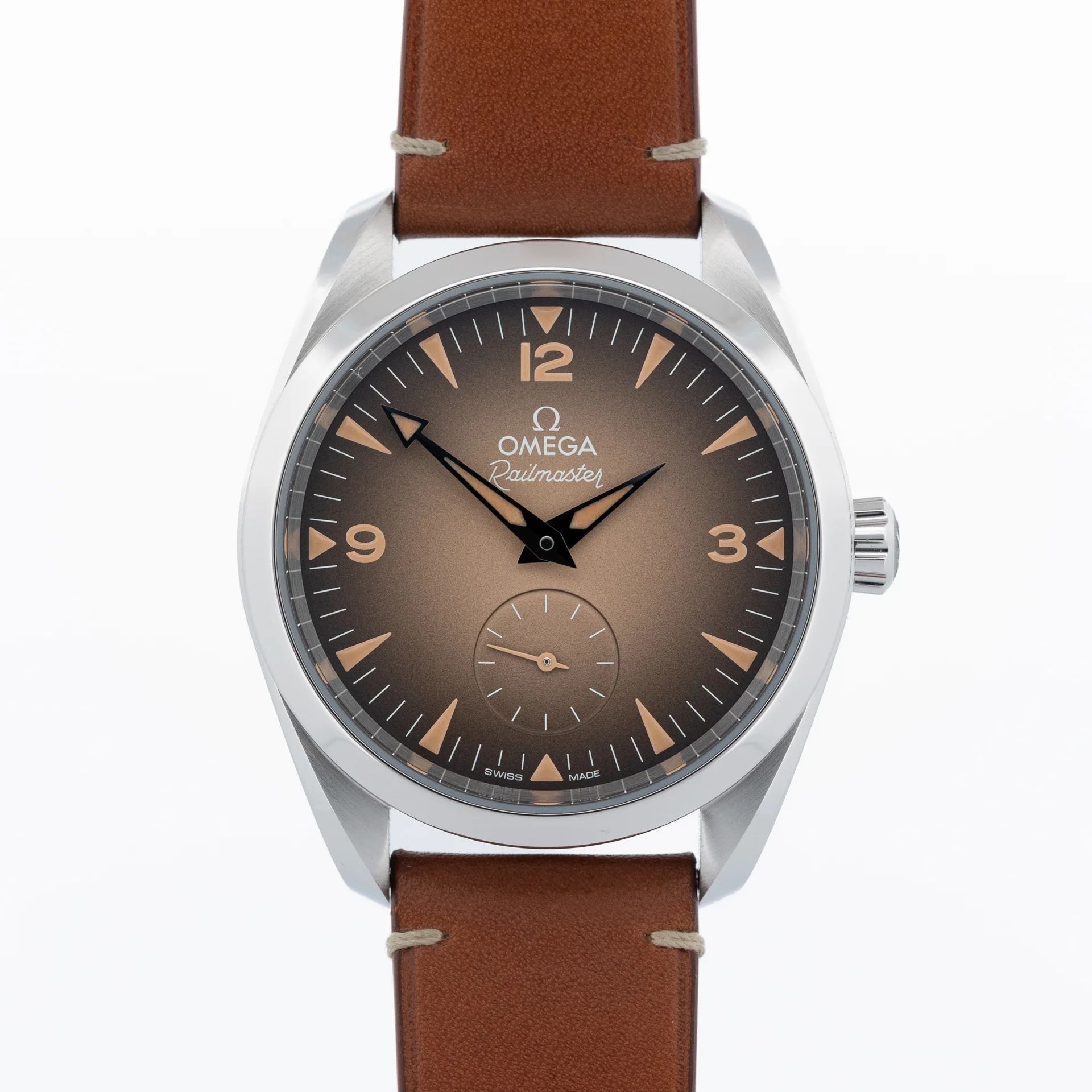 Omega Railmaster Co-Axial Master Chronometer Small Seconds 38mm 235.12.38.20.13.001 Steel Brown