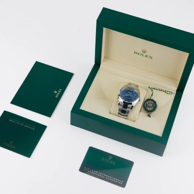 Rolex Datejust 41 Azzuro Blue Roman dial 126300-0017 - Alternate view