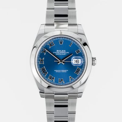 Rolex Datejust 41 Azzuro Blue Roman dial 126300-0017 - Very Good condition, 2020