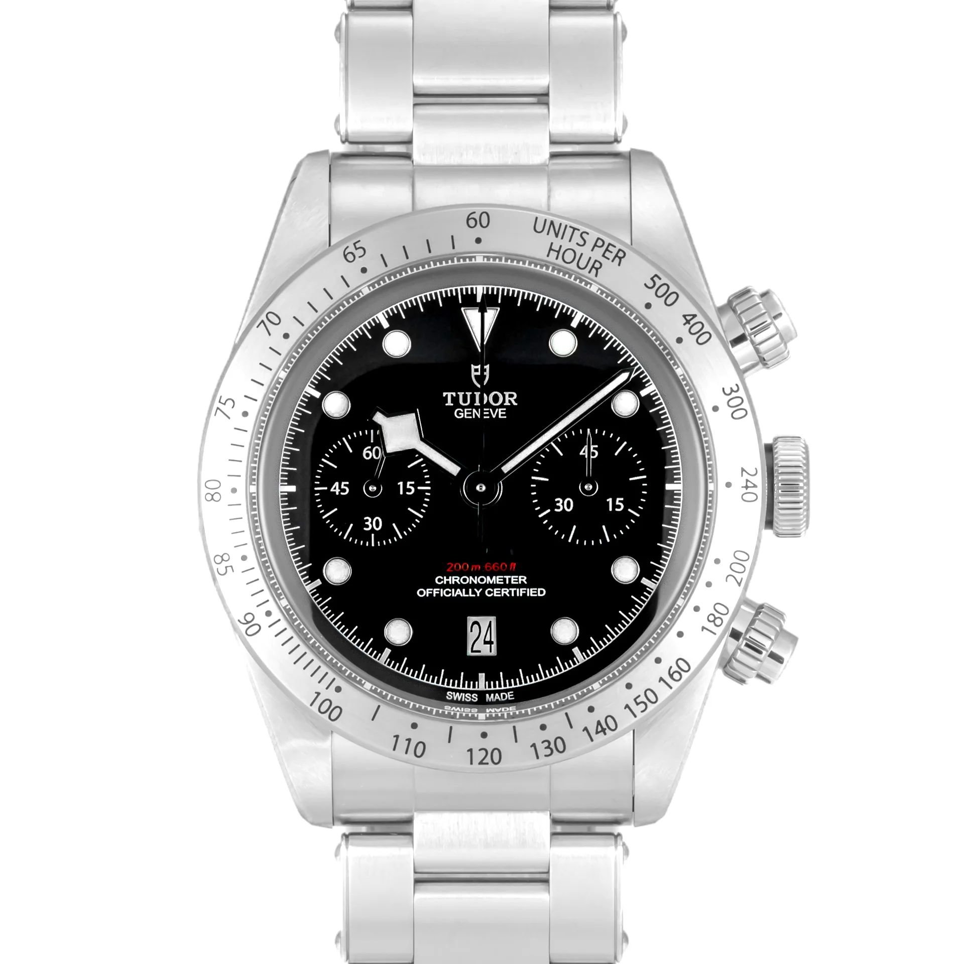 Tudor Heritage Black Bay Chrono Black dial M79350-0004 Steel Black 2022
