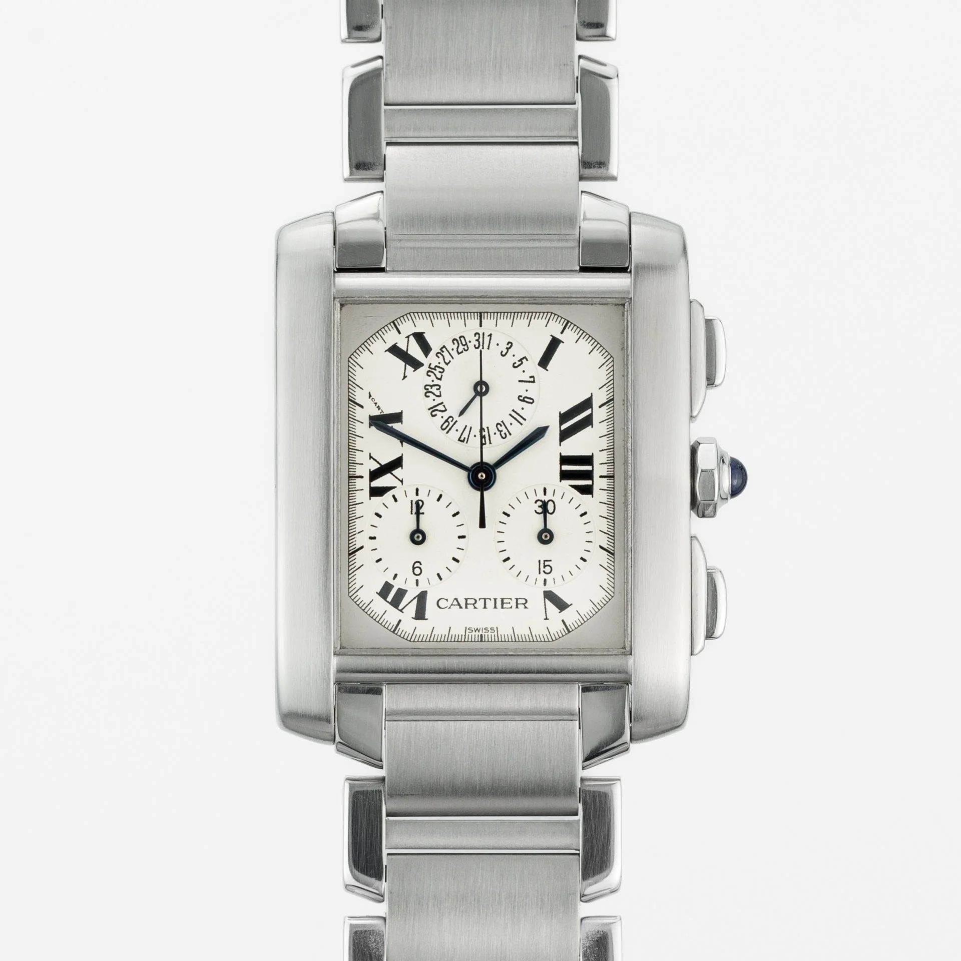 Cartier Tank Française Chronoflex Quartz W51001Q3 Steel silver