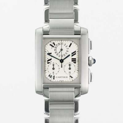 Cartier Tank Française Chronoflex Quartz W51001Q3 - Very Good condition
