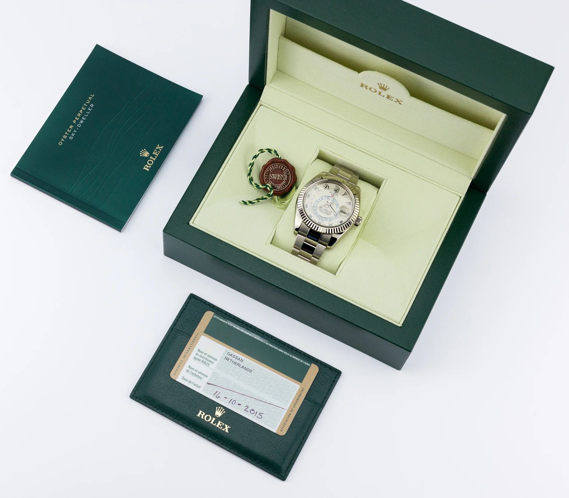 Rolex Sky-Dweller White Gold Ivory Roman dial - Image 2