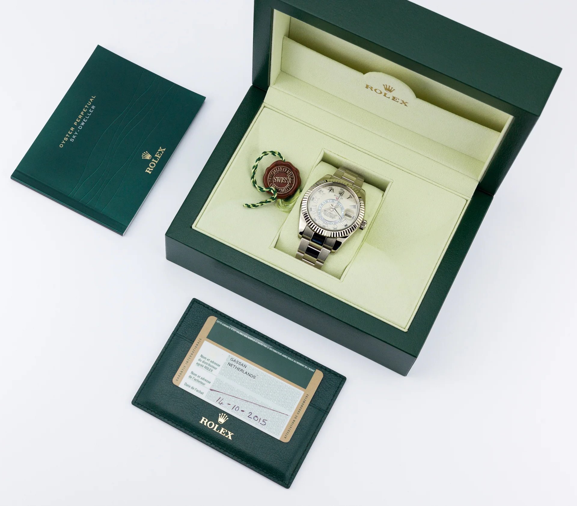 Rolex Sky-Dweller White Gold Ivory Roman dial - 326939-0001 - Image 2