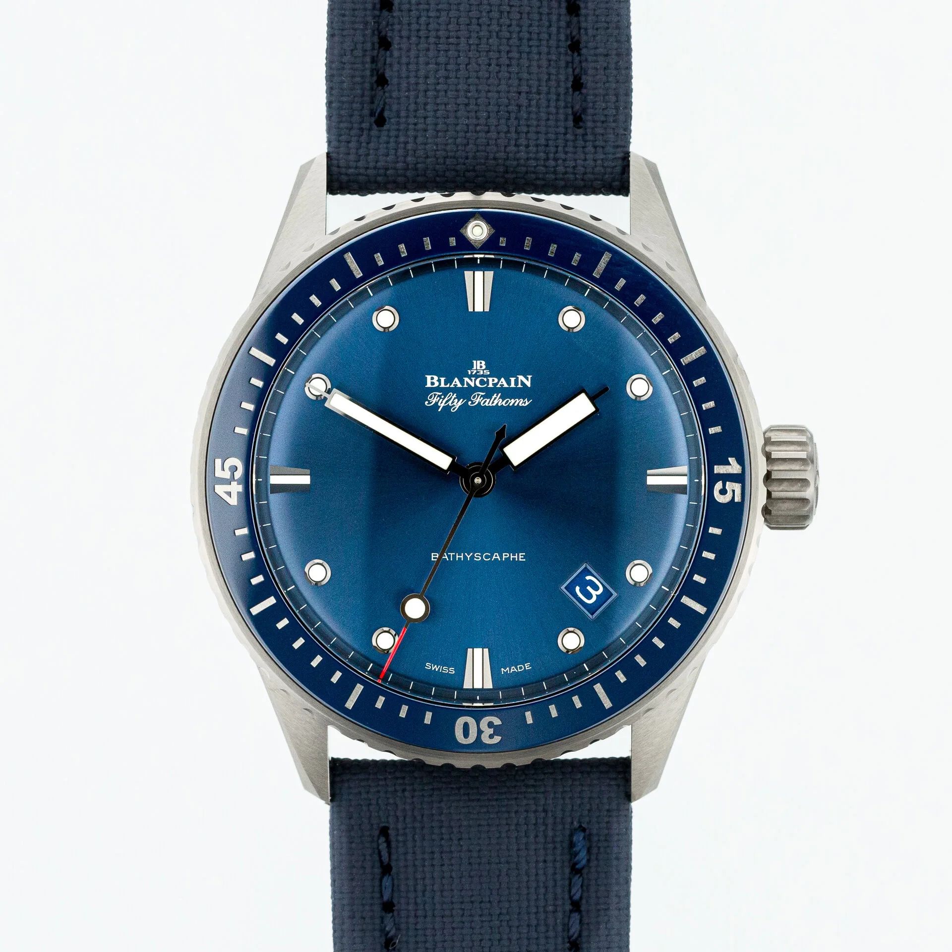 Blancpain Fifty Fathoms Bathyscaphe Ceramic Blue, Pre-Owned