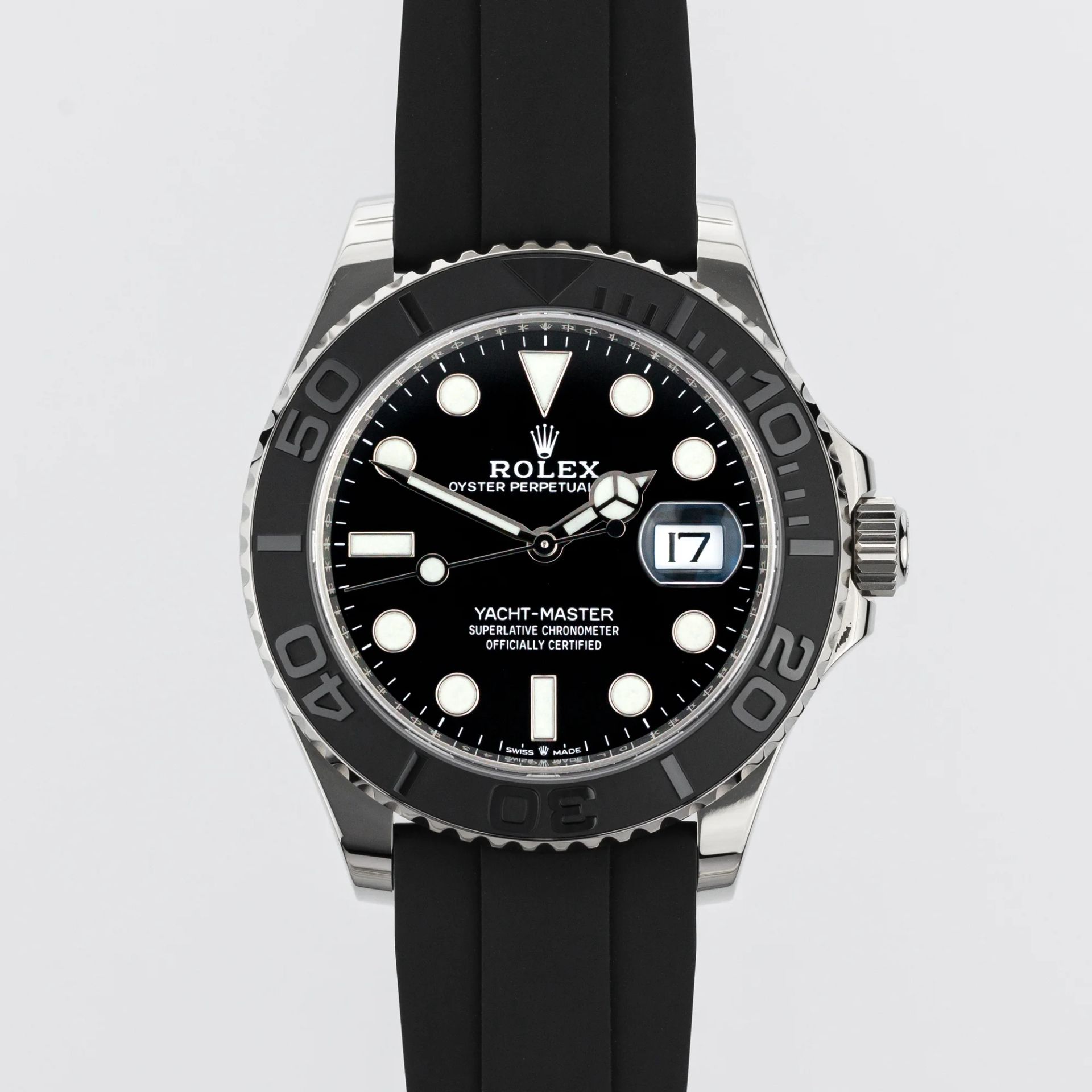 Rolex Yacht-Master 42mm White Gold on Oysterflex 226659-0002 White Gold Black 2019