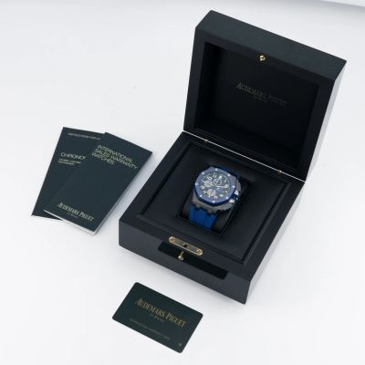 Audemars Piguet Royal Oak Offshore Chronograph Ceramic Blue Smoked dial 26405CE.OO.A030CA.01 - Alternate view