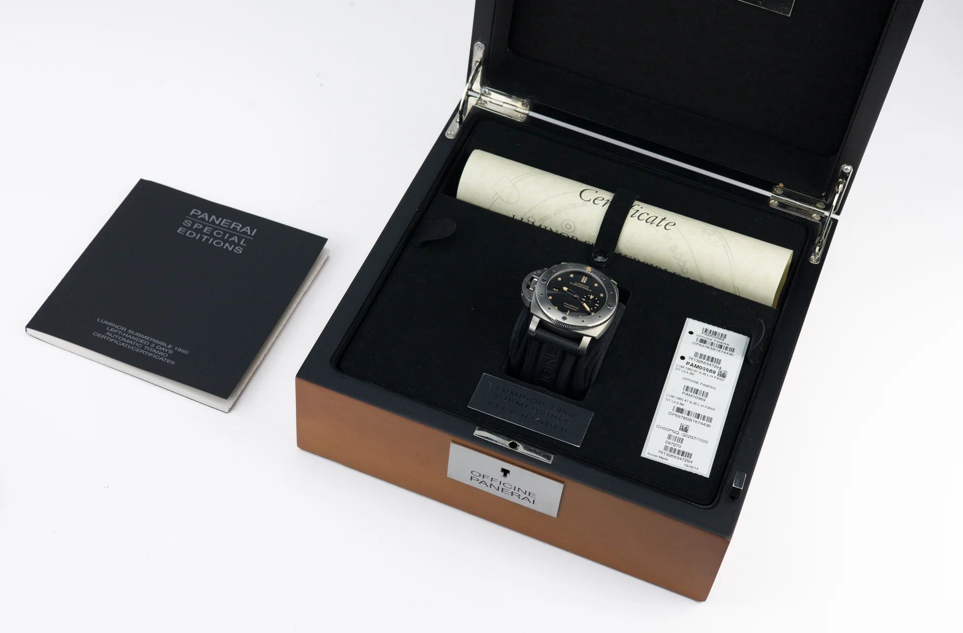 PANERAI SUBMERSIBLE 純正時計ボックス 空箱 Panerai Luminor Submersible 1950 Left-Handed, Pre-Owned