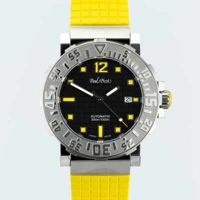 Paul Picot C-Type Plongeur 43mm Yellow Accents P4118.SNGN.3012 - New/Mint condition
