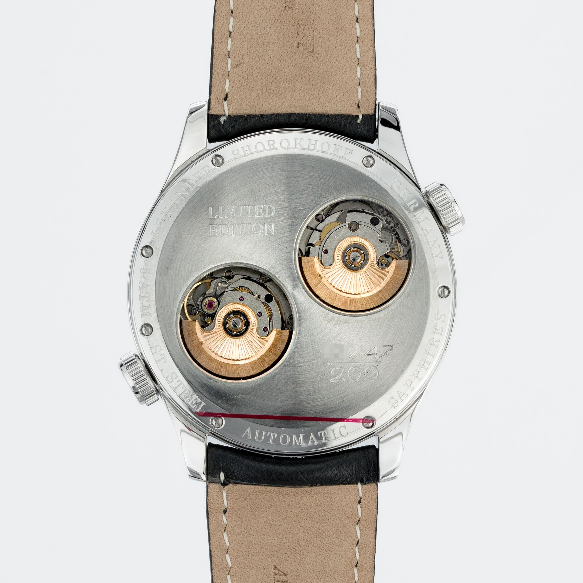 Alexander Shorokhoff Los Craneos Dual Time Frida Kahlo Limited edition AS.DT02-1 steel Black 2022 - Back view