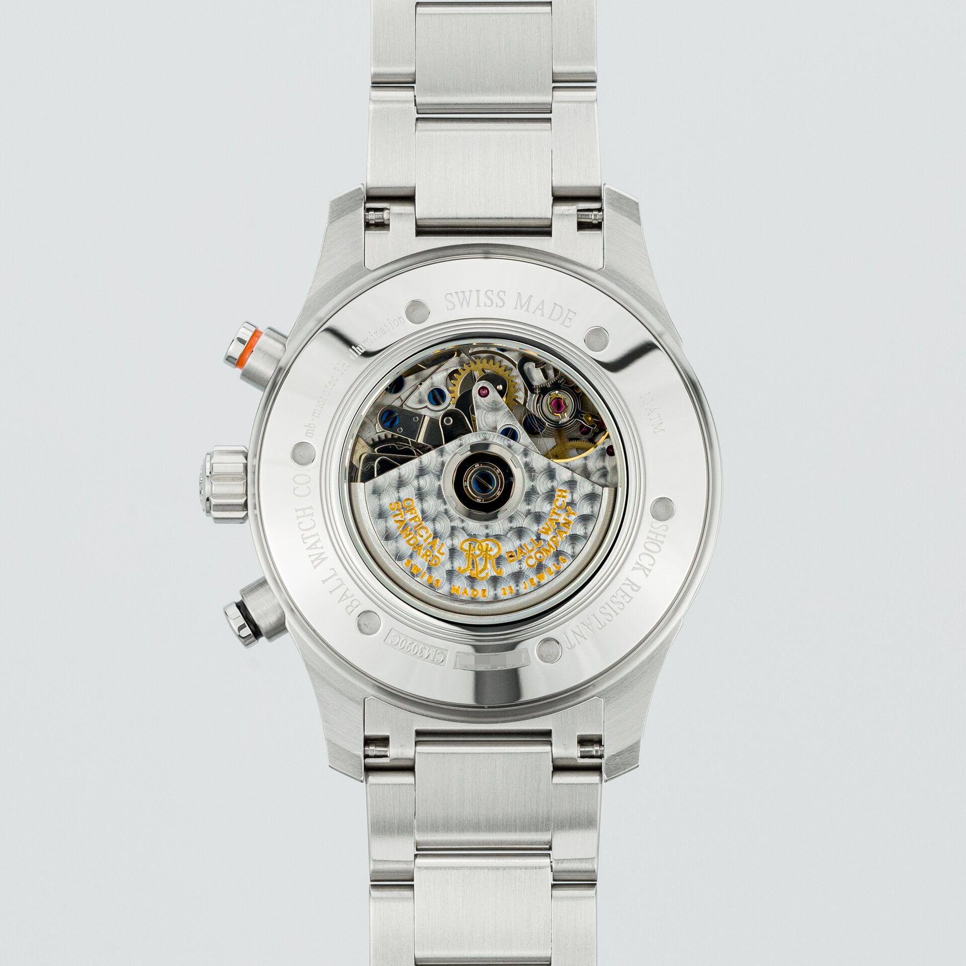 BALL Fireman Storm Chaser Pro Chronograph CM3090C-S1J-GY steel Grey 2024 - Back view