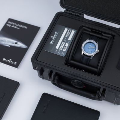 Blancpain Fifty Fathoms Bathyscaphe 38 Blue 5100-1140-O52A - Alternate view