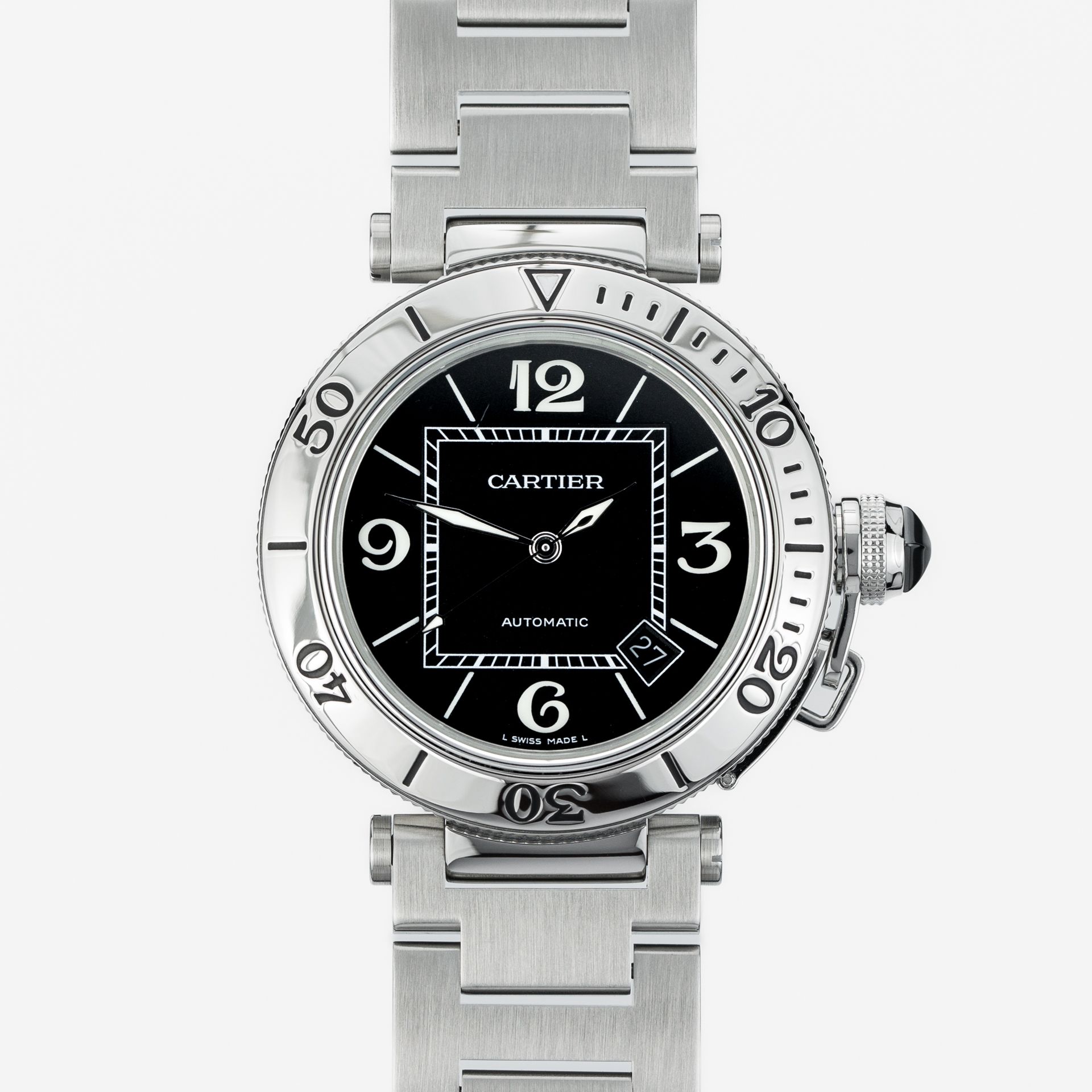 Cartier Pasha Seatimer Date 2790 steel Black 2011