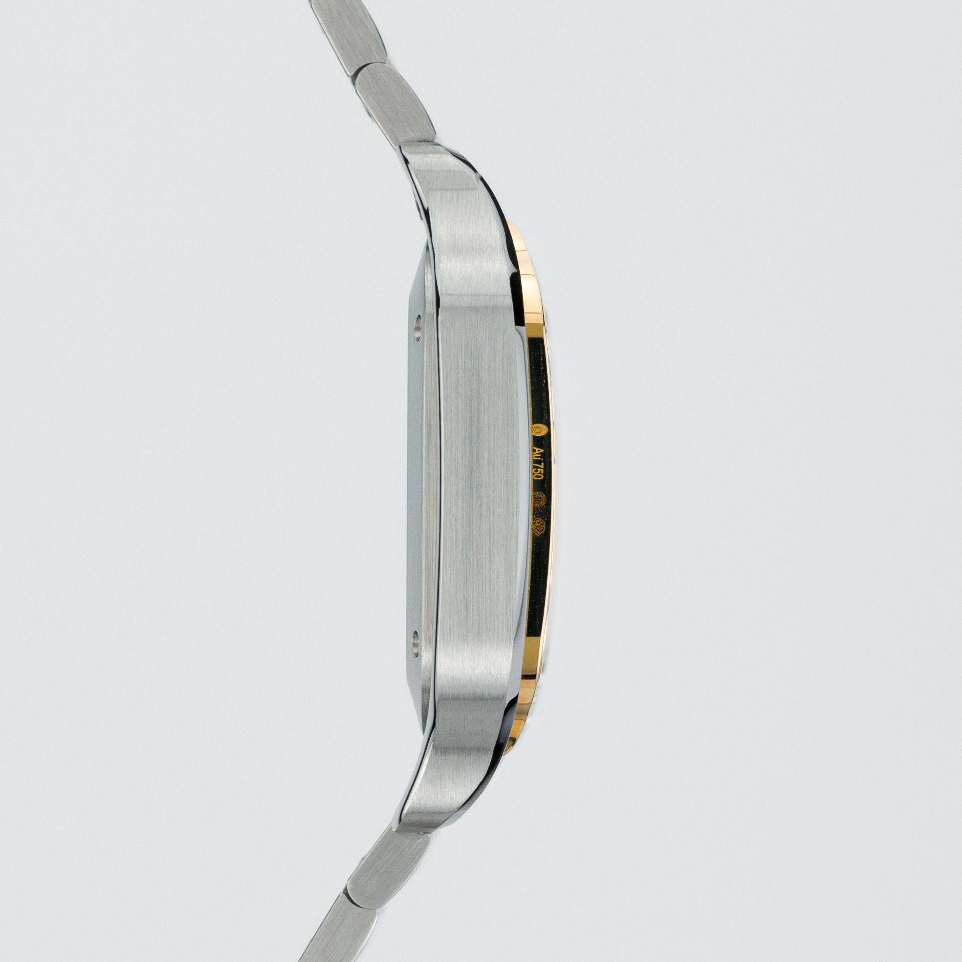 Santos De Cartier - Golden sunray dial and Diamonds bezel - Image 7