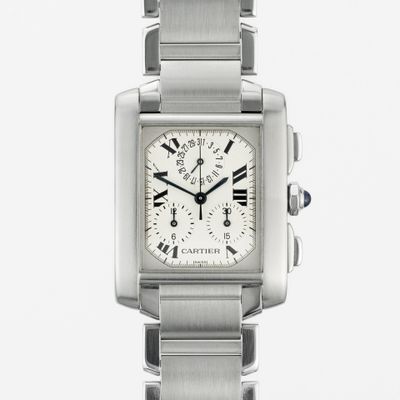 Cartier Tank Française Chronoflex Quartz W51001Q3 - Very Good condition