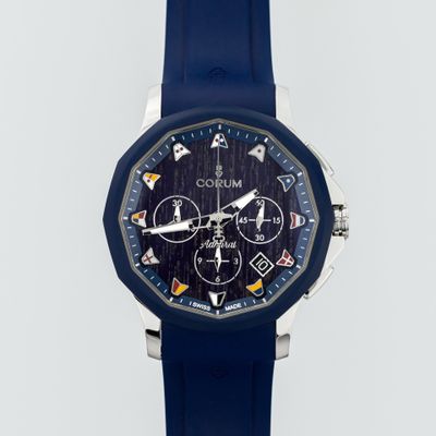 Corum Admiral's Cup Legend 42 Chronograph Blue 984.113.22/F373 WB12 - Very Good condition, 2019