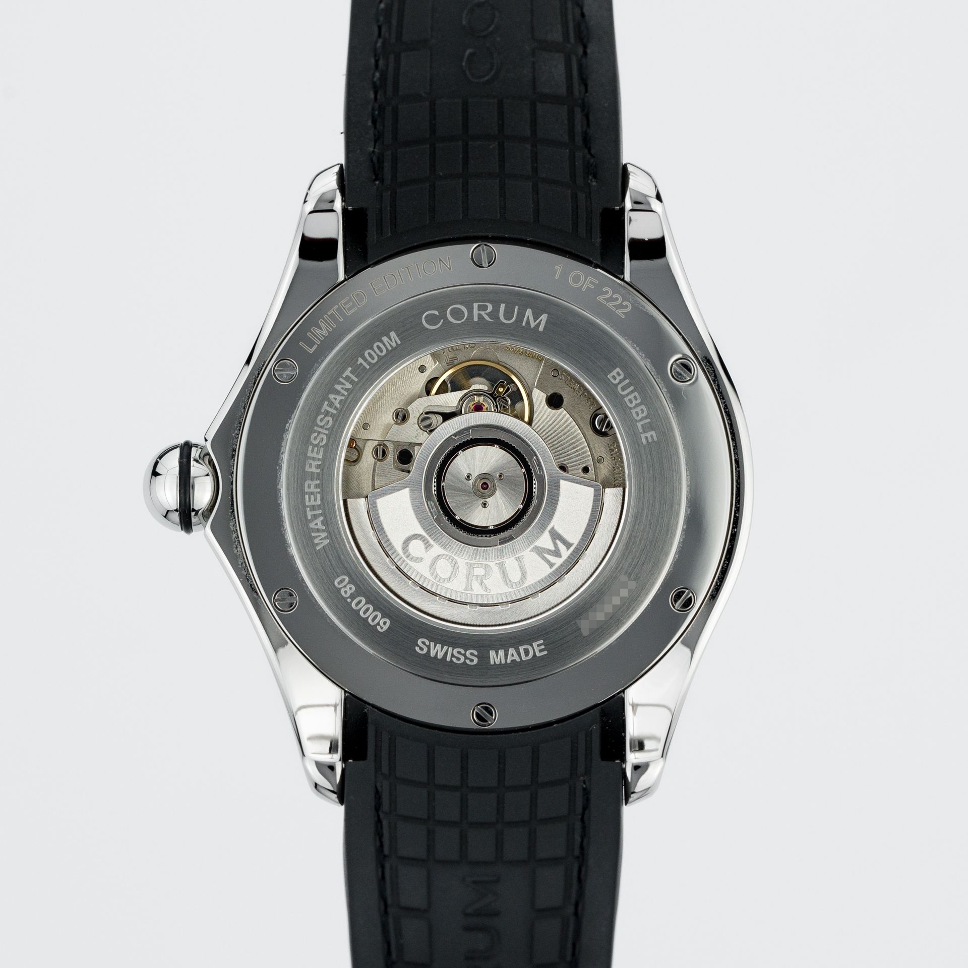 Corum Bubble 47 Luminescent Tiger 082.310.20/0601 TI01 steel Black 2023 - Back view