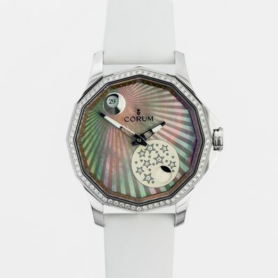Corum Admiral's Cup Legend 38 Mystery Moon MoP dial 384.101.47/F149 AN01 - New/Mint condition, 2025