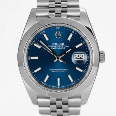 Rolex Datejust 41 Bright Blue dial 126300-0002 - Very Good condition