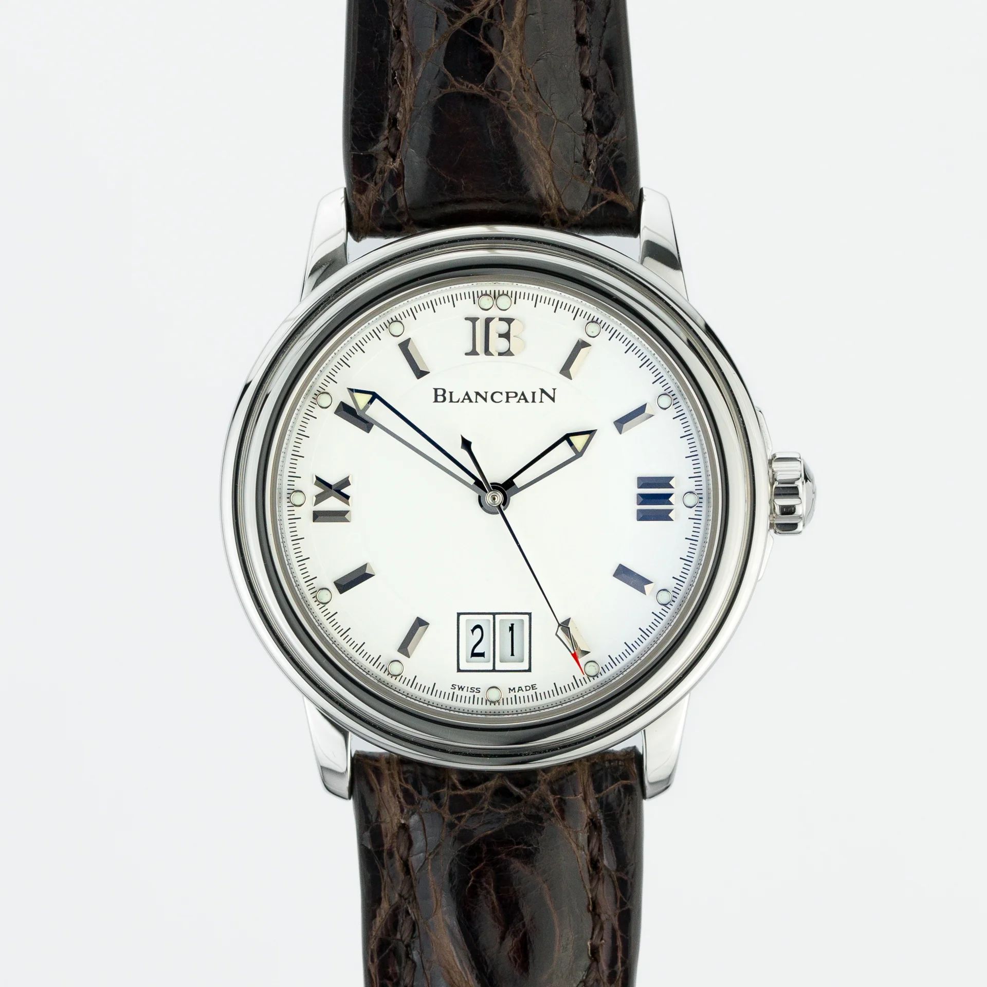 Blancpain Léman Ultra Slim Big Date 2150-1127-53 Steel Silver