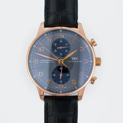 IWC Schaffhausen Chronograph Portuguese in Rose Gold IW371482 - New/Mint condition