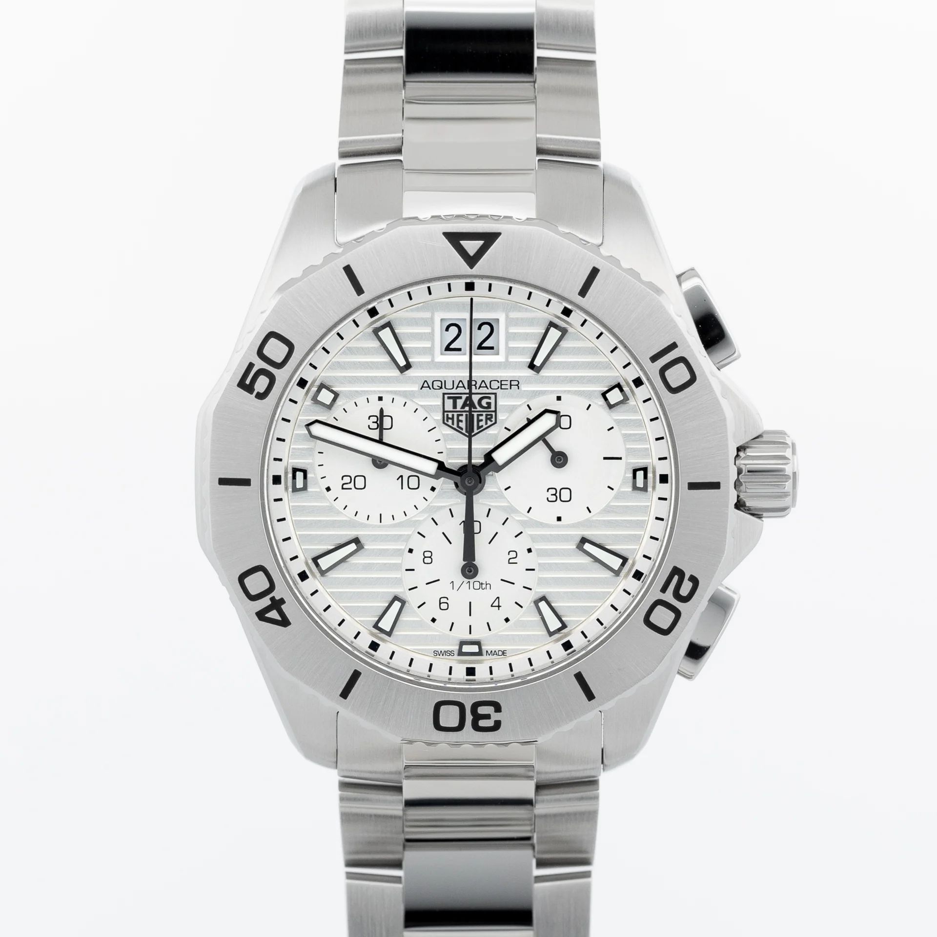 TAG Heuer Aquaracer Professional 200 Quartz Chronograph Big Date CBP1111.BA0627 Steel Silver 2025