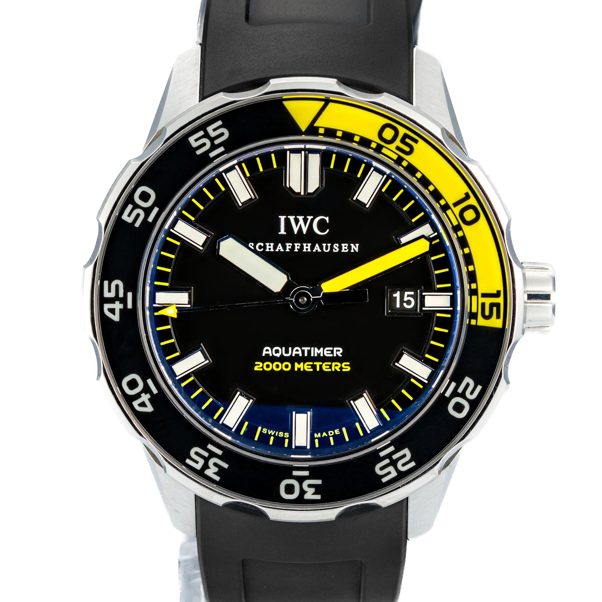 IWC Schaffhausen Aquatimer 2000 Yellow accents IW356802 Steel black 2009