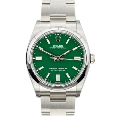 Rolex Oyster Perpetual 36 Green dial 126000-0005 - Very Good condition, 2021