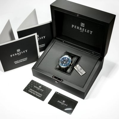 Perrelet Turbine Pilot Electric Blue Accents A1095/2 - Alternate view