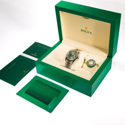 Rolex Datejust 36 Green Palm Motif dial 126234-0047 - Alternate view