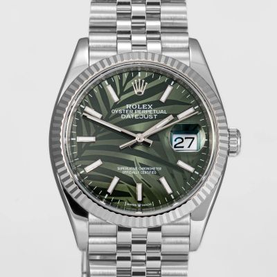 Rolex Datejust 36 Green Palm Motif dial 126234-0047 - New/Mint condition, 2023