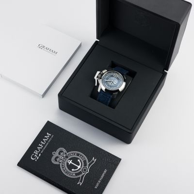 Additional view of Graham Chronofighter Oversize Target Chronograph Denim luxury timepiece Graham Chronofighter Oversize Target Chronograph Denim 2CCAC.U04A.T33S - Alternate view
