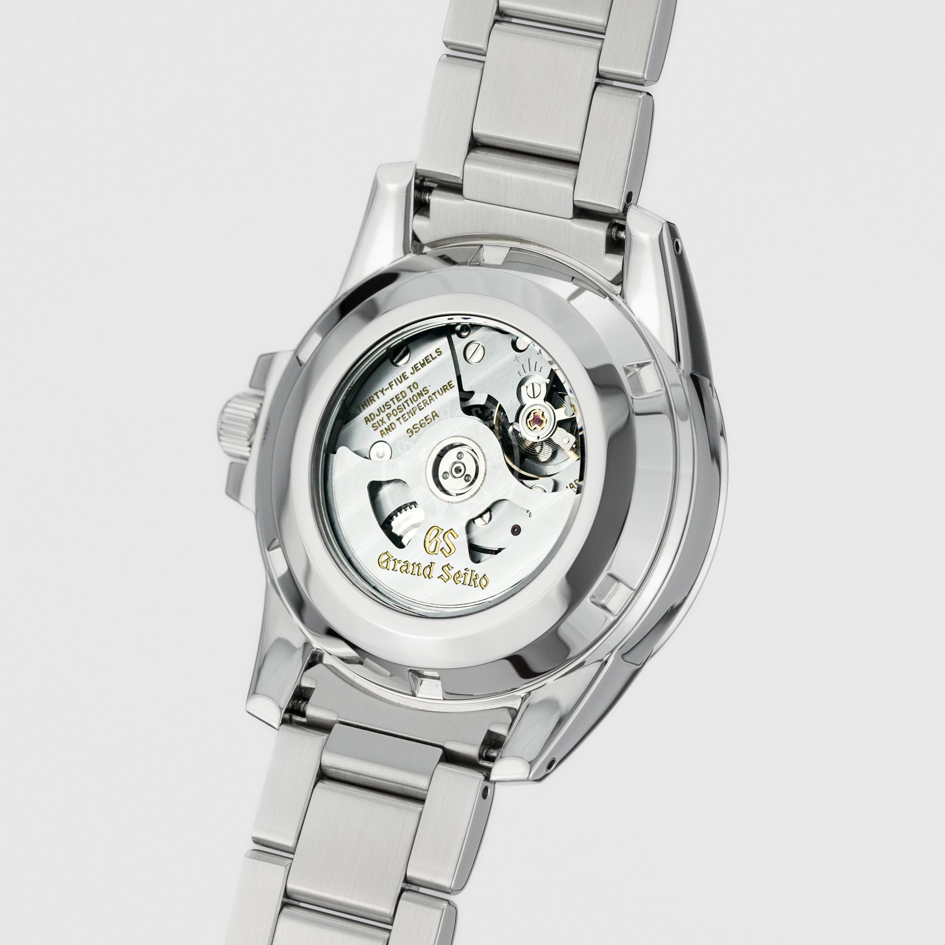 Grand Seiko Heritage Collection Date SBGR255 steel White 2020 - Diagonal back view