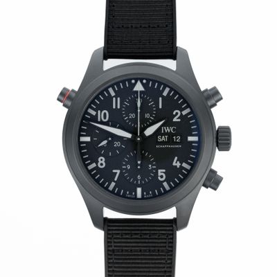IWC Schaffhausen Pilot Double Chronograph Rattrapante TOP GUN Ceratanium IW371815 - New/Mint condition, 2020