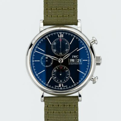 Front view of IWC Schaffhausen Portofino Chronograph - Very Good condition luxury timepiece IWC Schaffhausen Portofino Chronograph IW391029 - Very Good condition