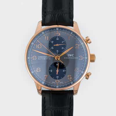 IWC Schaffhausen Chronograph Portuguese in Rose Gold IW371482 - New/Mint condition