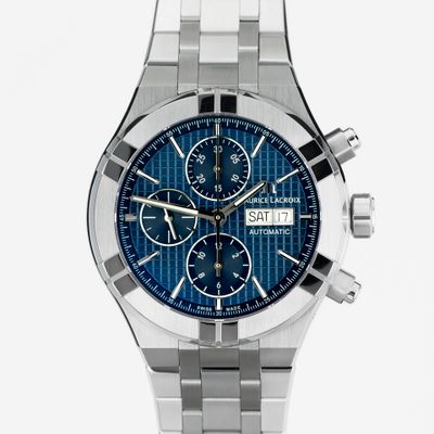Maurice Lacroix Aikon Chronograph in Blue AI6038-SS002-430-1 - New/Mint condition, 2025