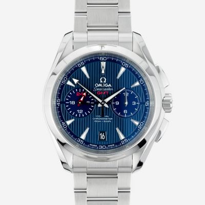 Omega Aqua Terra 150M Chronograph GMT Co-Axial Chronometer 231.10.43.52.03.001 - Very Good condition, 2015