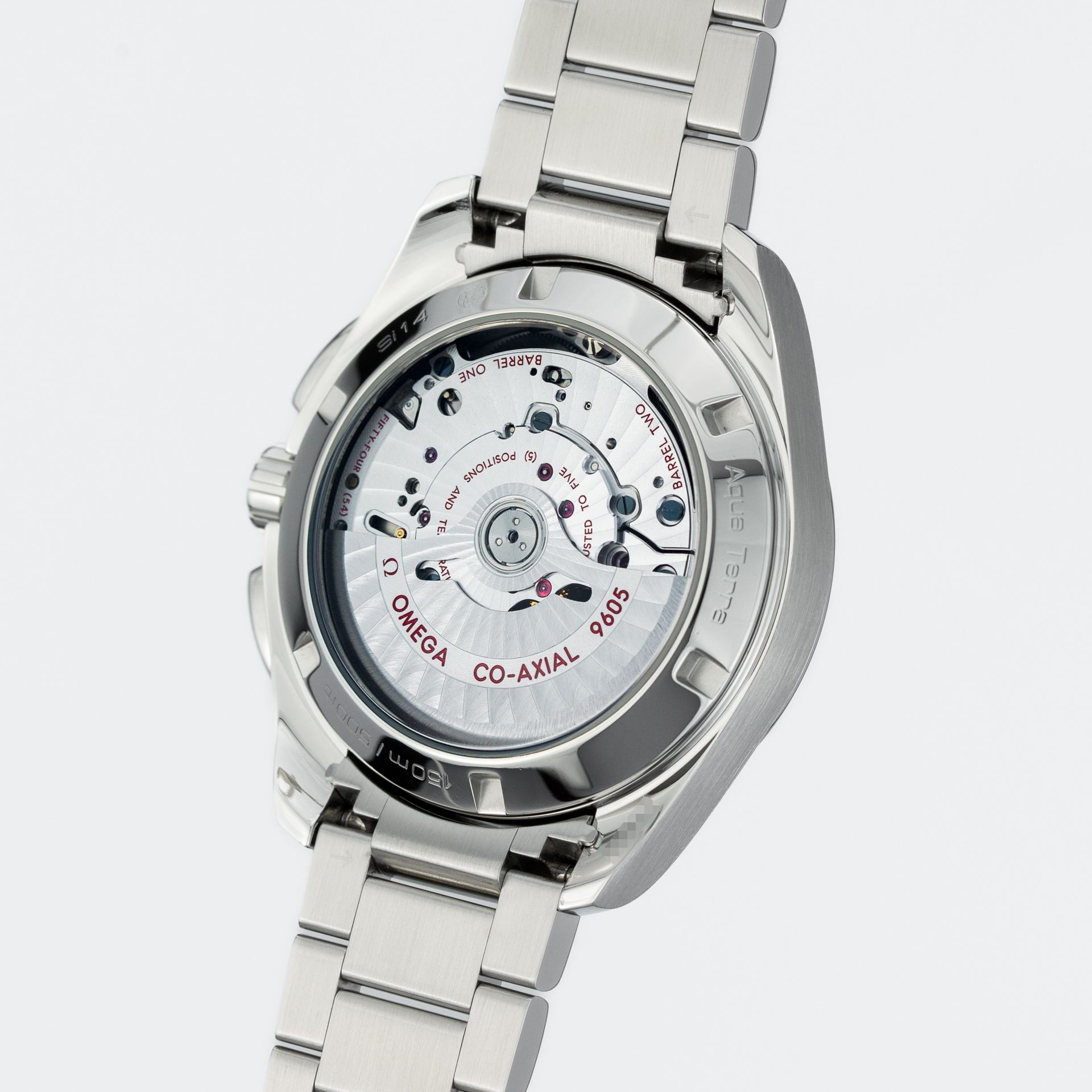 Omega Aqua Terra 150M Chronograph GMT Co-Axial Chronometer 231.10.43.52.03.001 steel Blue 2015 - Diagonal back view