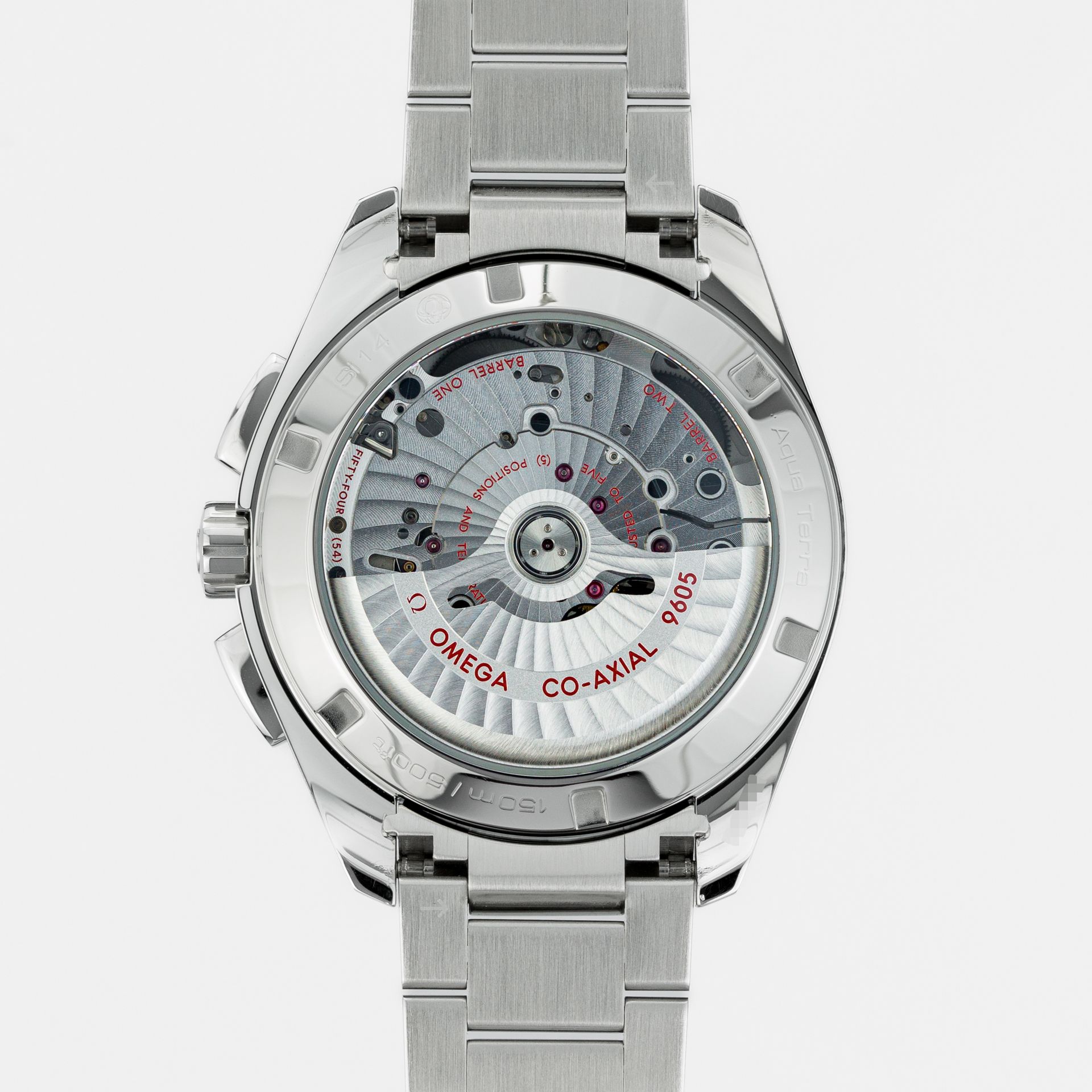 Omega Aqua Terra 150M Chronograph GMT Co-Axial Chronometer 231.10.43.52.03.001 steel Blue 2015 - Back view