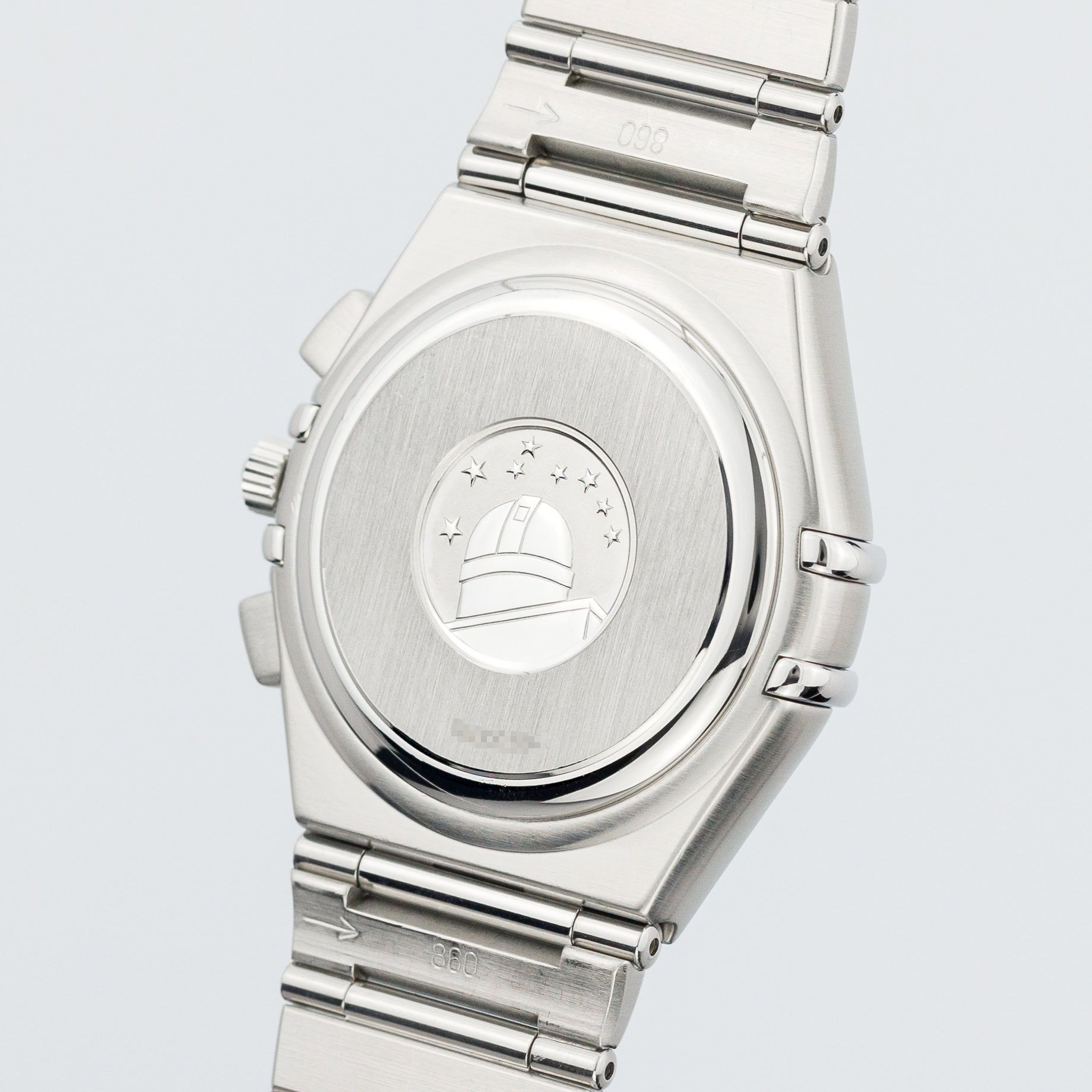 Omega Constellation Quartz Chronograph 39mm 1542.40.00 steel Blue - Diagonal back view