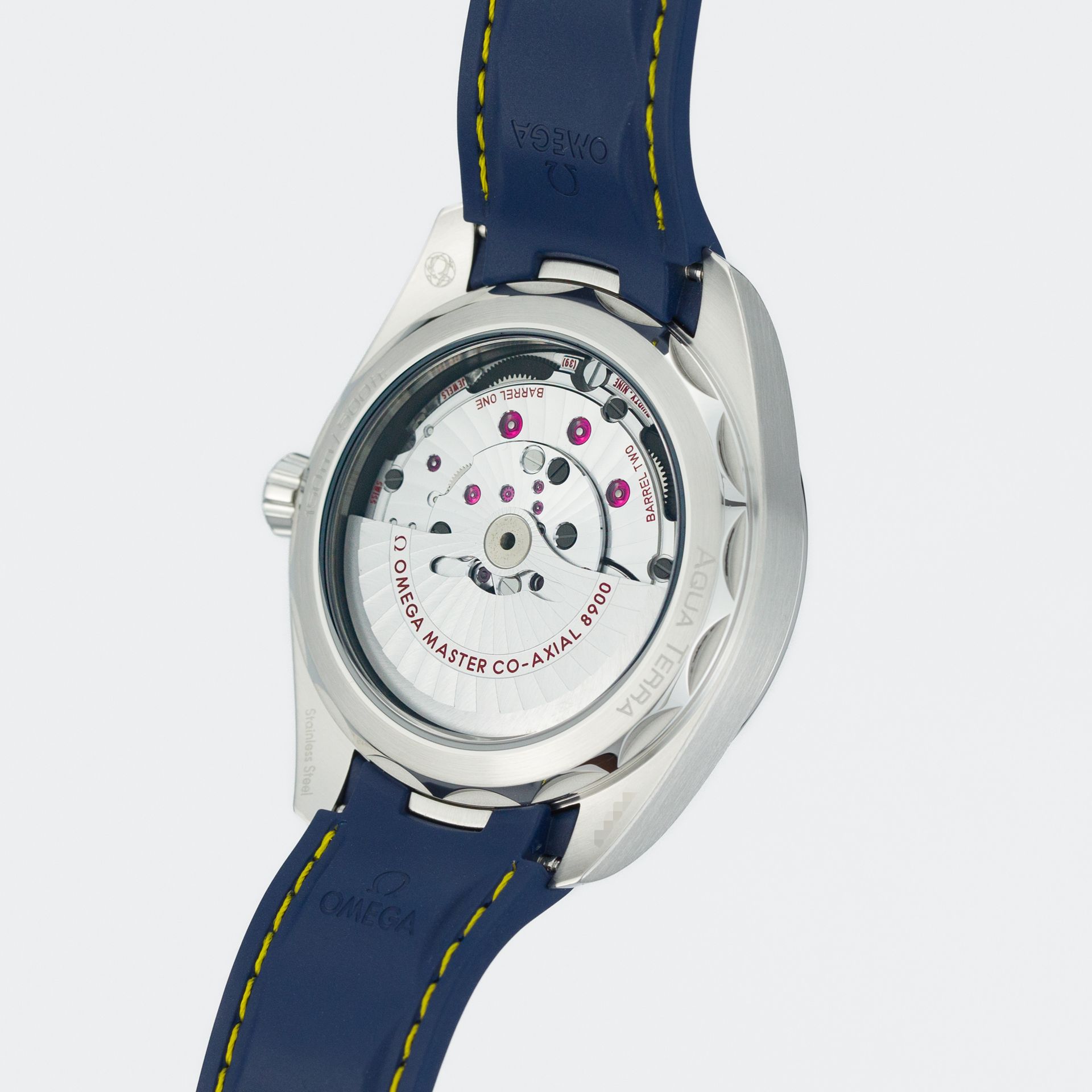 Omega Seamaster Aqua Terra 150M Co-Axial Chronometer Blue 220.12.41.21.03.009 steel Blue 2024 - Diagonal back view
